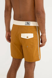 RHYTHM HERITAGE TRUNK – HIGH-WAIST DURABLE TRIPLE-NEEDLE BOARDSHORT – DIJON