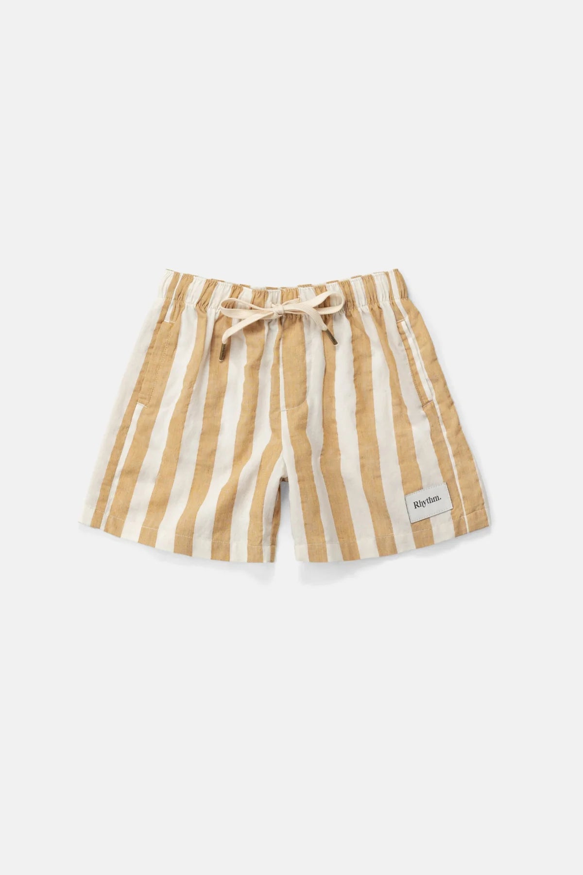 RHYTHM KIDS VACATION JAM – RELAXED FIT ELASTIC WAIST SUMMER SHORTS – GOLDEN YELLOW