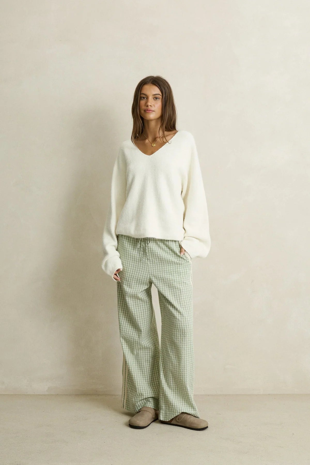 RHYTHM KIRRI CHECK PANT - GREEN