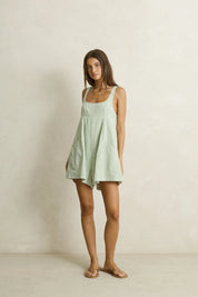 RHYTHM KIRRI CHECK ROMPER - GREEN