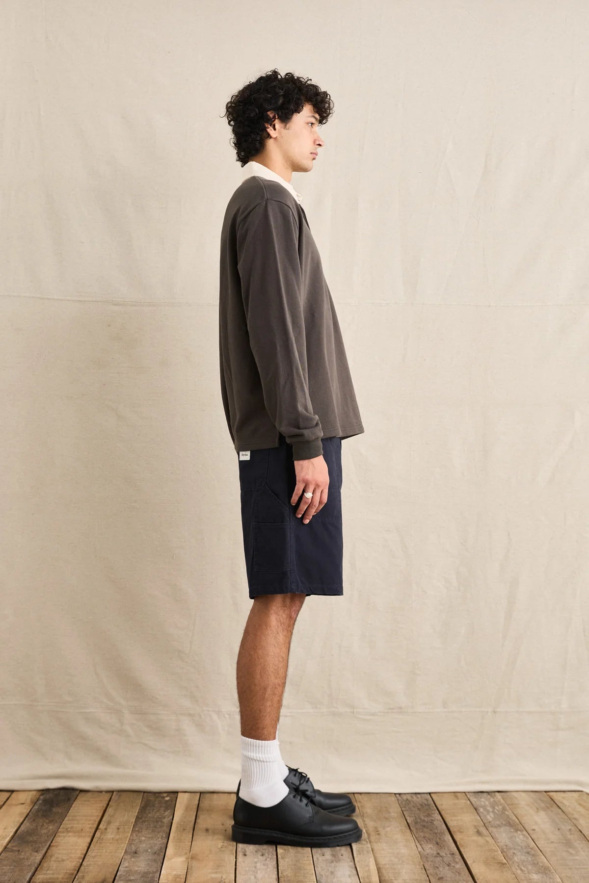 RHYTHM KOA VINTAGE RUGBY LONG SLEEVE POLO OLIVE