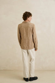 RHYTHM LINEN CHAMBRAY LS SHIRT – COFFEE
