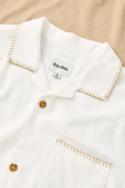 RHYTHM LINEN WHIP STITCH SS SHIRT – VINTAGE WHITE