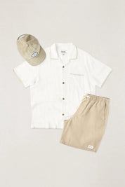 RHYTHM LINEN WHIP STITCH SS SHIRT – VINTAGE WHITE