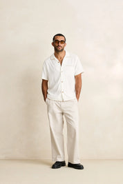 RHYTHM LINEN WHIP STITCH SS SHIRT – VINTAGE WHITE