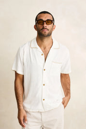 RHYTHM LINEN WHIP STITCH SS SHIRT – VINTAGE WHITE