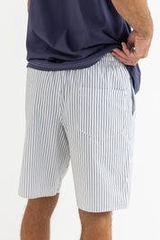 RHYTHM LOCAL JAM STRIPE SHORT ELASTIC WAIST WHITE