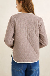 RHYTHM LONDON CHECK REVERSIBLE QUILTED JACKET – CHOCOLATE