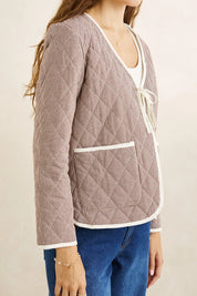 RHYTHM LONDON CHECK REVERSIBLE QUILTED JACKET – CHOCOLATE