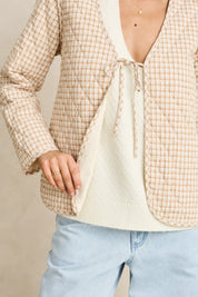 RHYTHM LONDON REVERSIBLE QUILTED JACKET WOMENS LIGHTWEIGHT PUFFER COAT VINTAGE WHITE