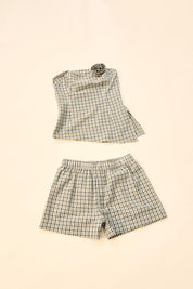 RHYTHM LOTTIE CHECK TOP – BROWN