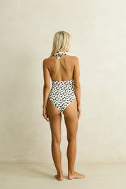 RHYTHM LOULOU FLORAL REVERSIBLE HALTER NECK ONE PIECE - CREAM