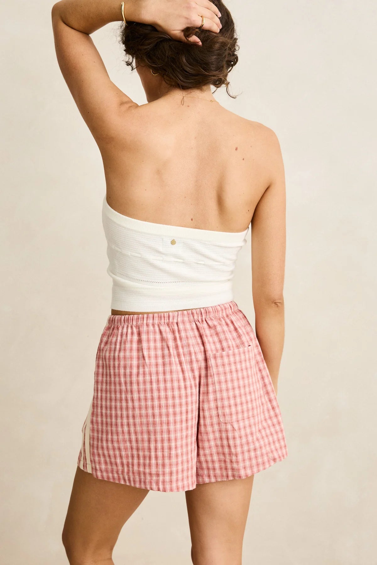 RHYTHM MAGGIE STRAPLESS KNIT TOP WOMENS BANDEAU CROP TOP WHITE SUMMER STYLE