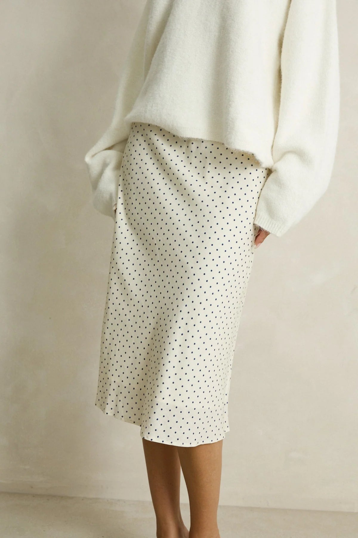 RHYTHM MAISY MIDI SKIRT - CREAM