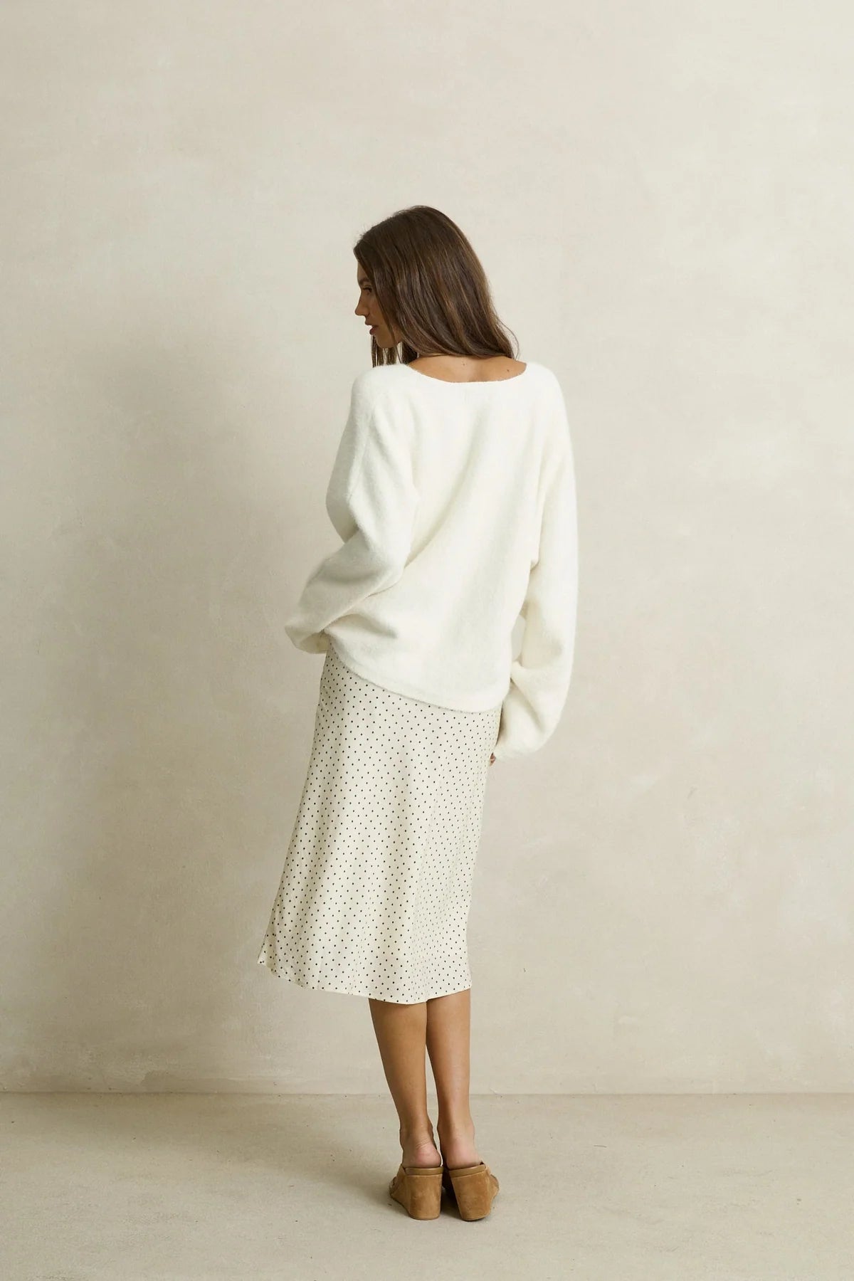RHYTHM MAISY MIDI SKIRT - CREAM