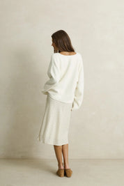 RHYTHM MAISY MIDI SKIRT - CREAM