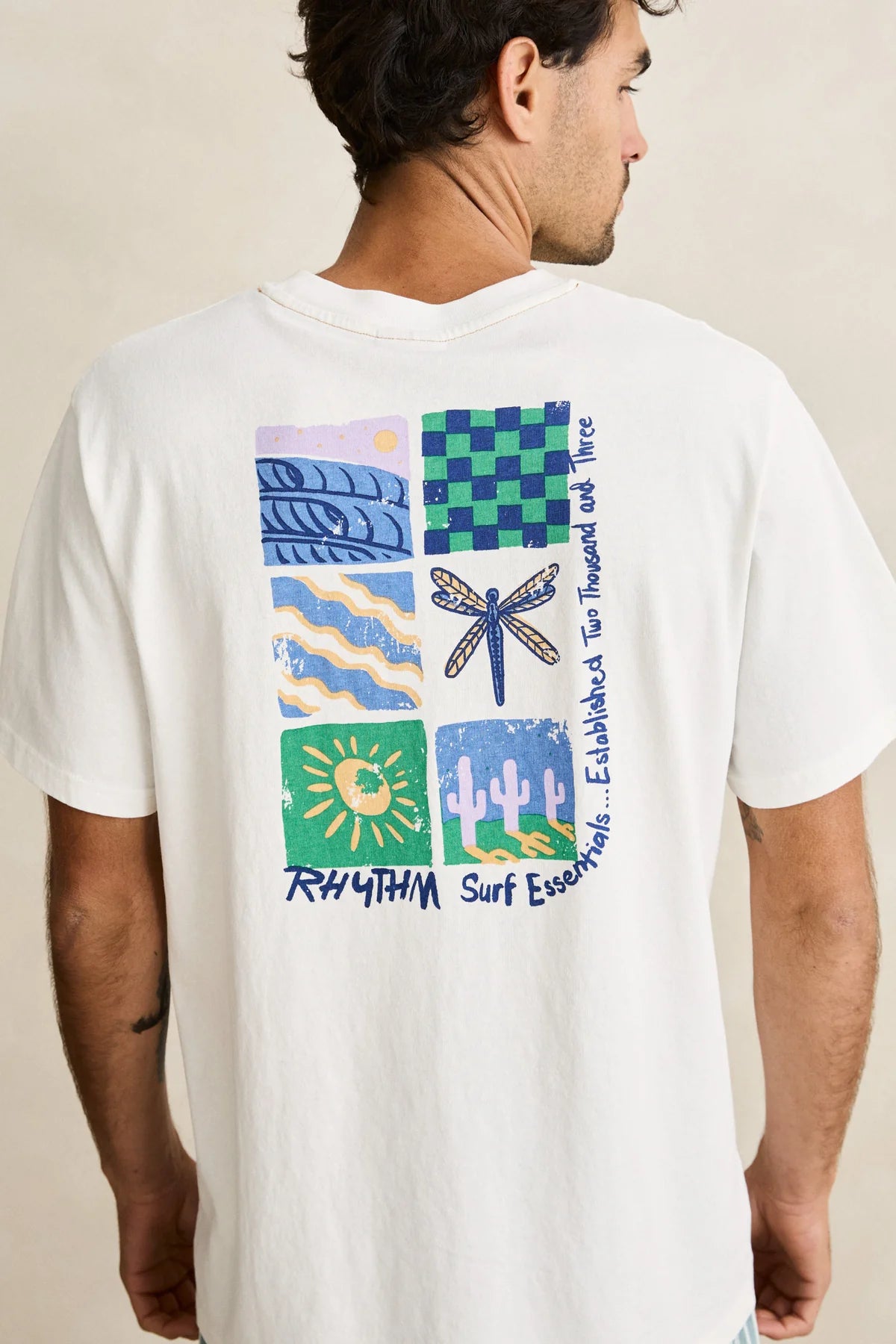 RHYTHM MEMENTOS VINTAGE T SHIRT GRAPHIC TEE VINTAGE WHITE