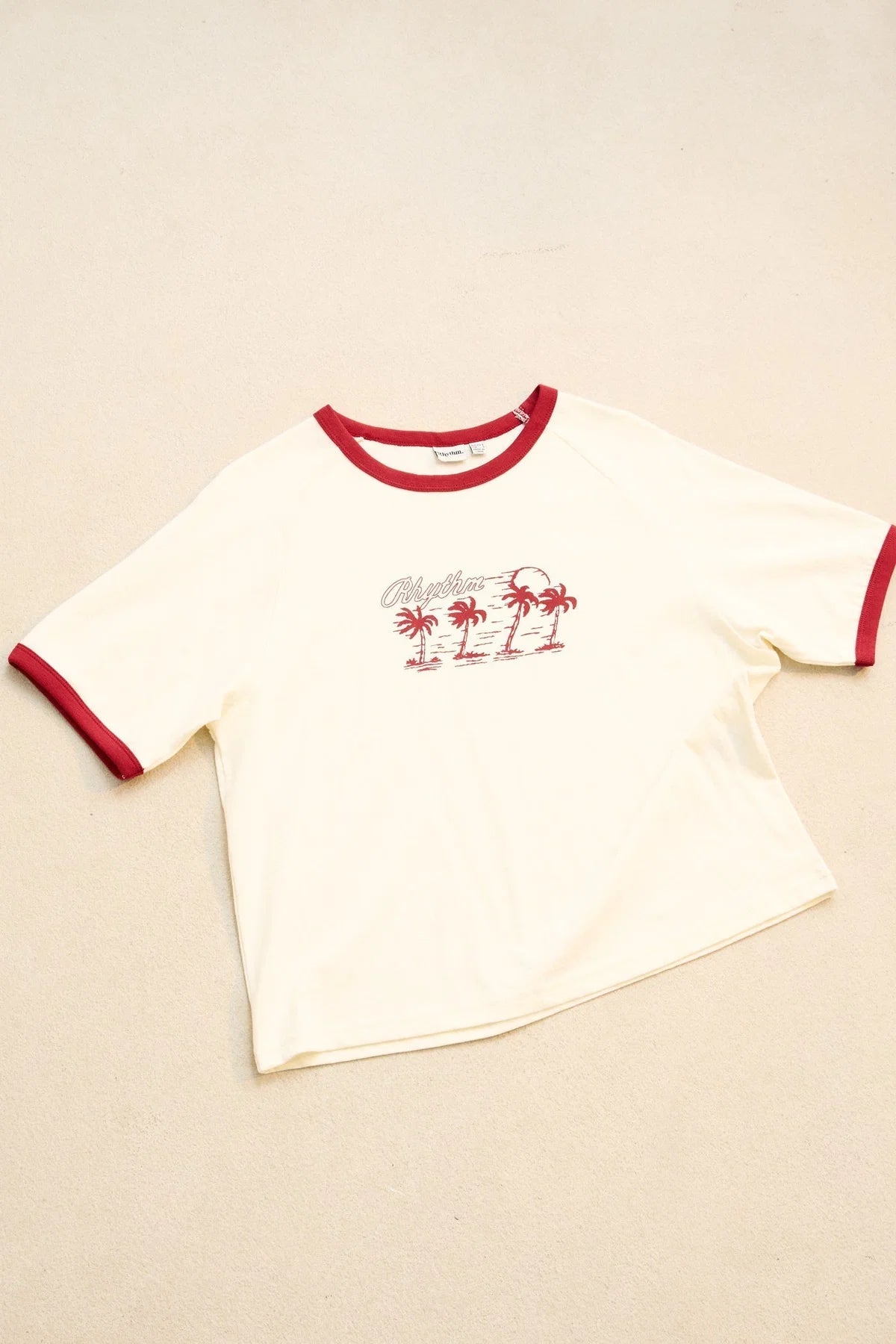 RHYTHM OCEANVIEW RINGER TEE – CHERRY
