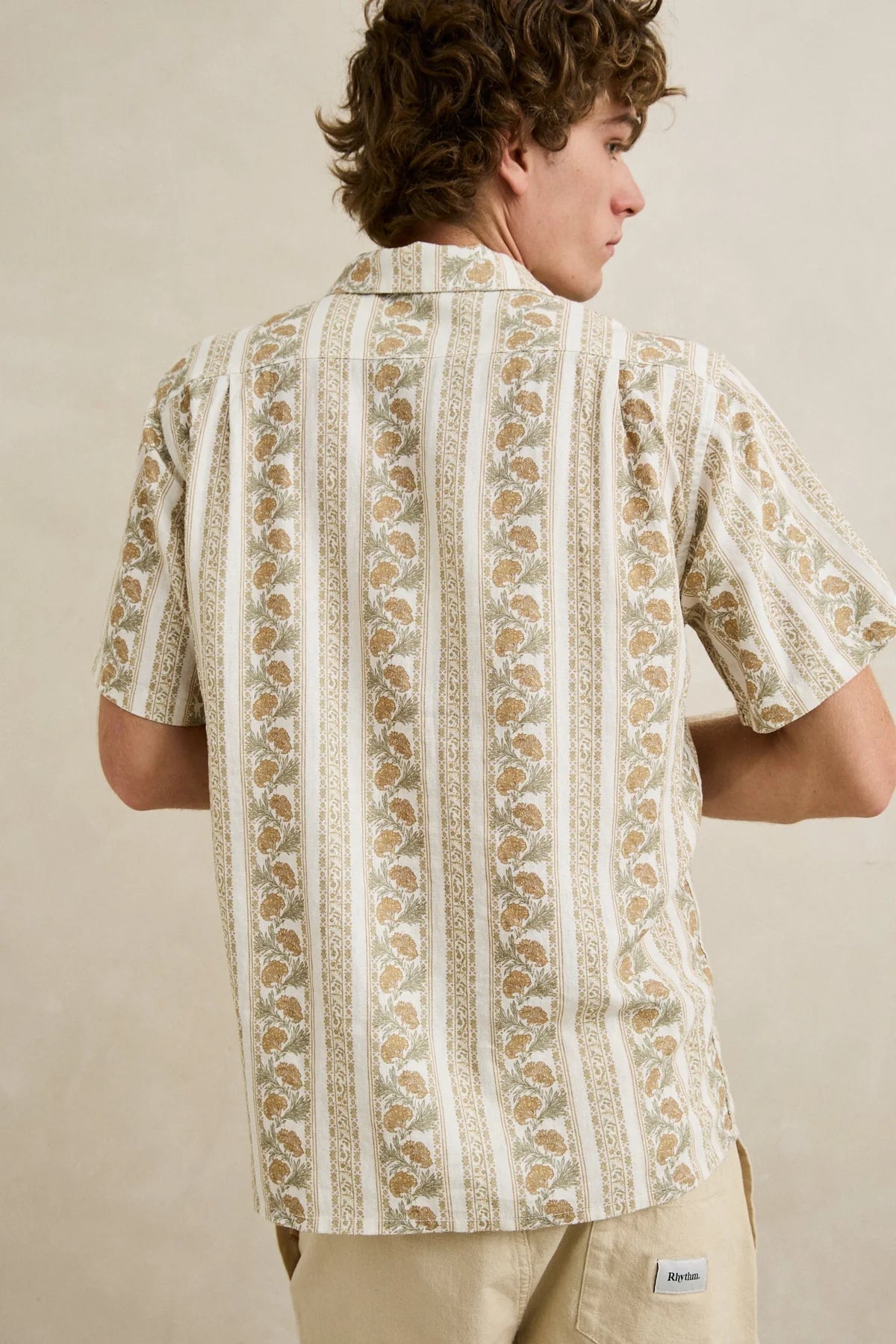 RHYTHM PAISLEY STRIPE SS SHIRT – NATURAL