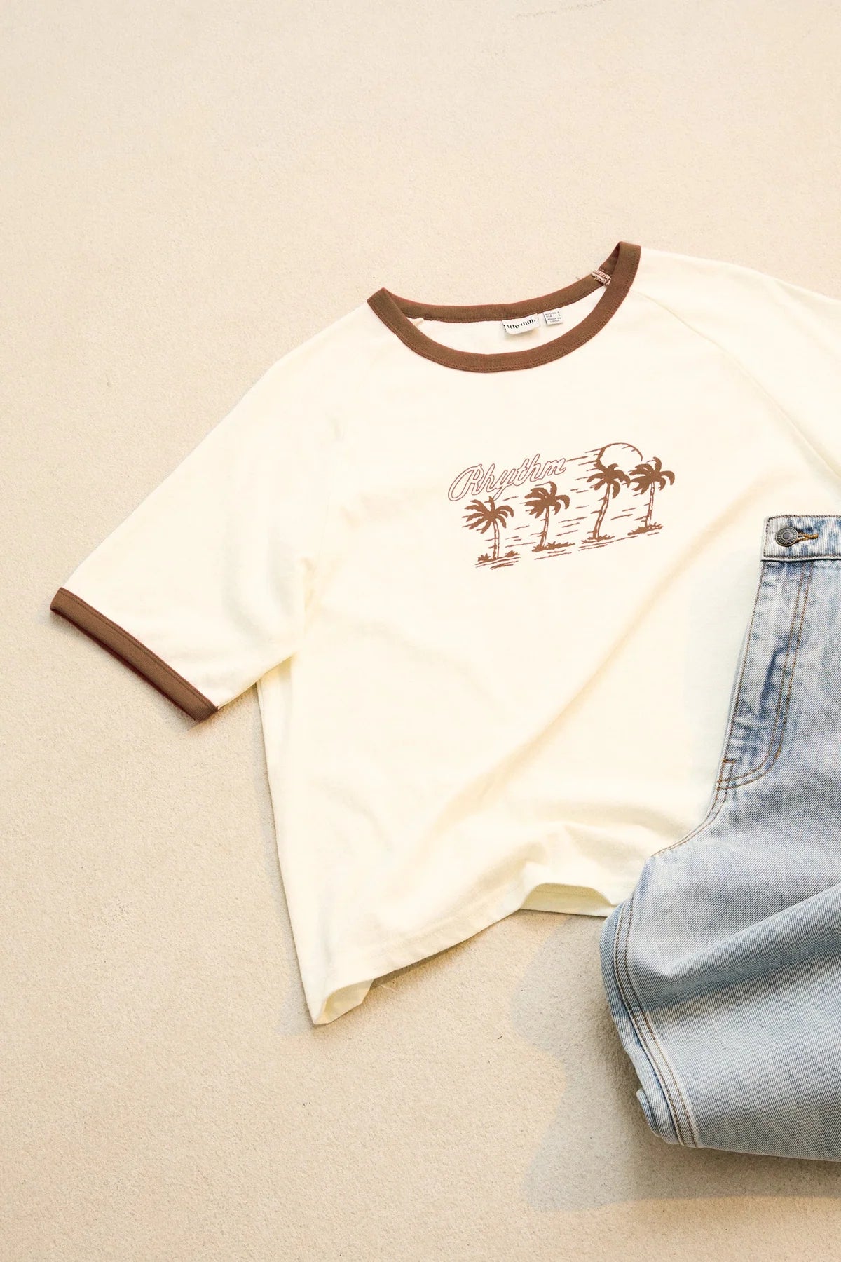 RHYTHM PALMA PRINTED TEE - BROWN