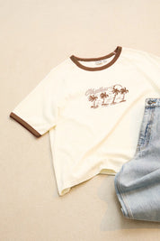 RHYTHM PALMA PRINTED TEE - BROWN