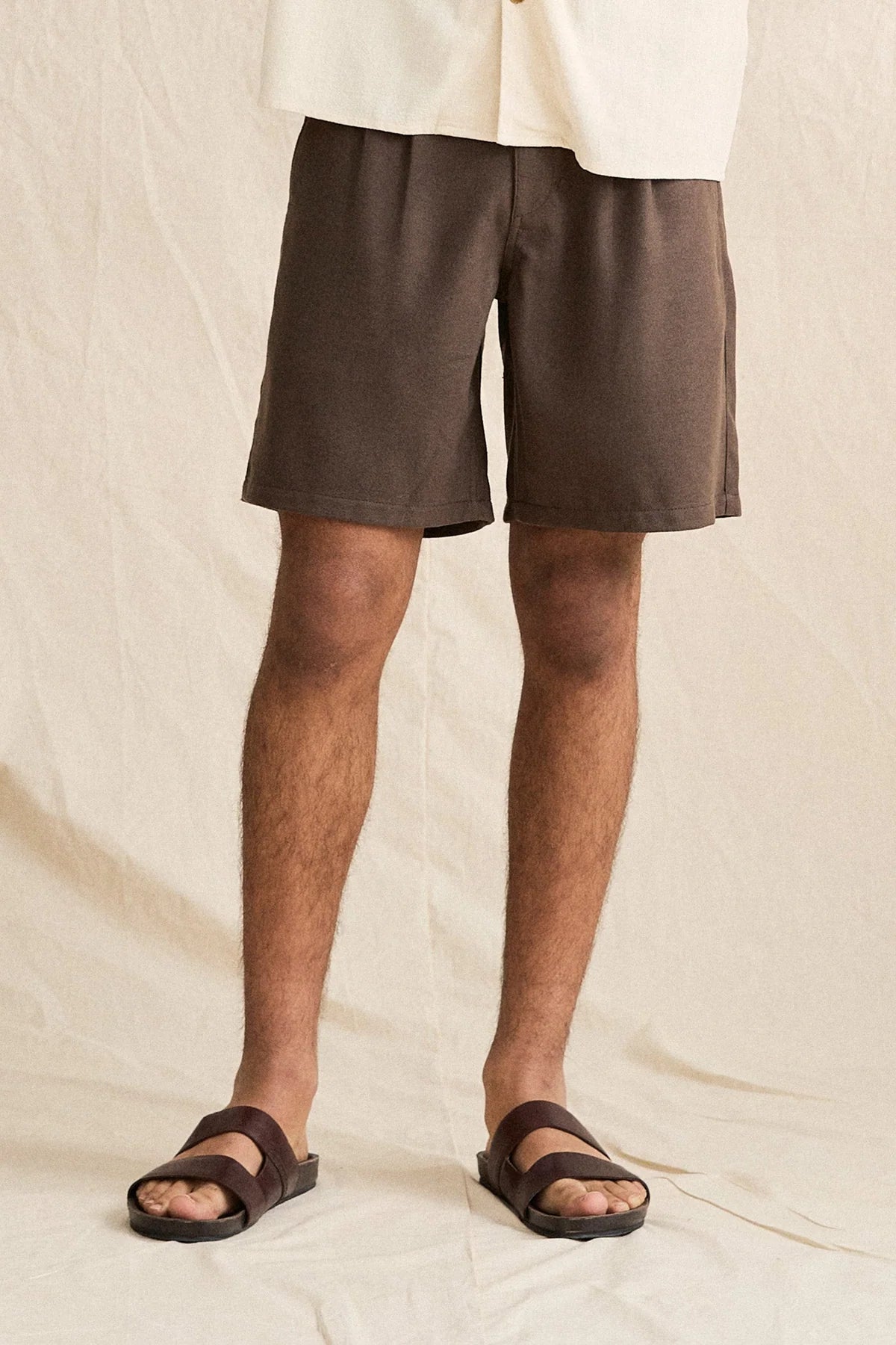 RHYTHM PES DOUBLE PLEATED SHORT - CHOCOLATE