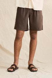RHYTHM PES DOUBLE PLEATED SHORT - CHOCOLATE
