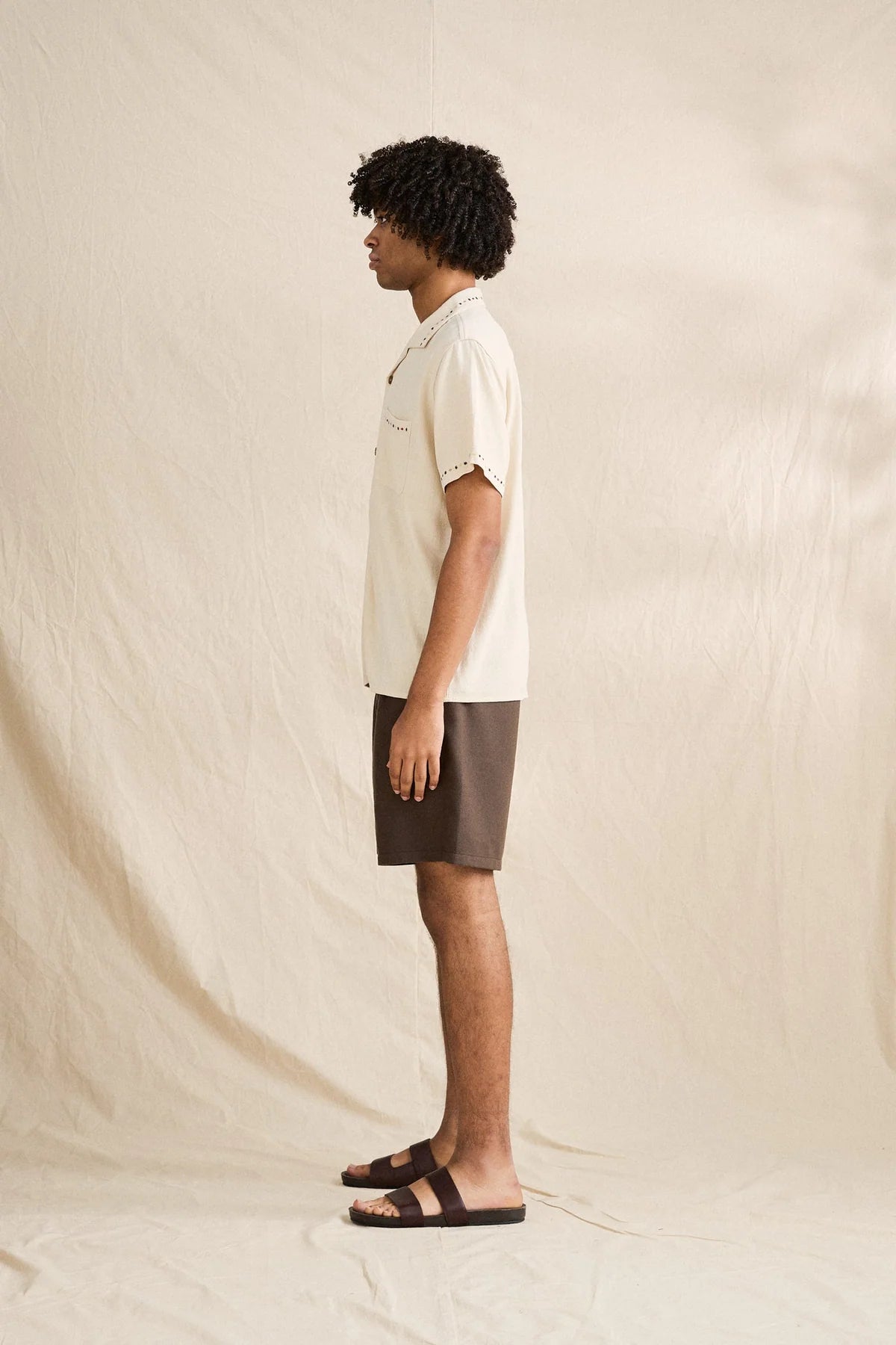 RHYTHM PES DOUBLE PLEATED SHORT - CHOCOLATE