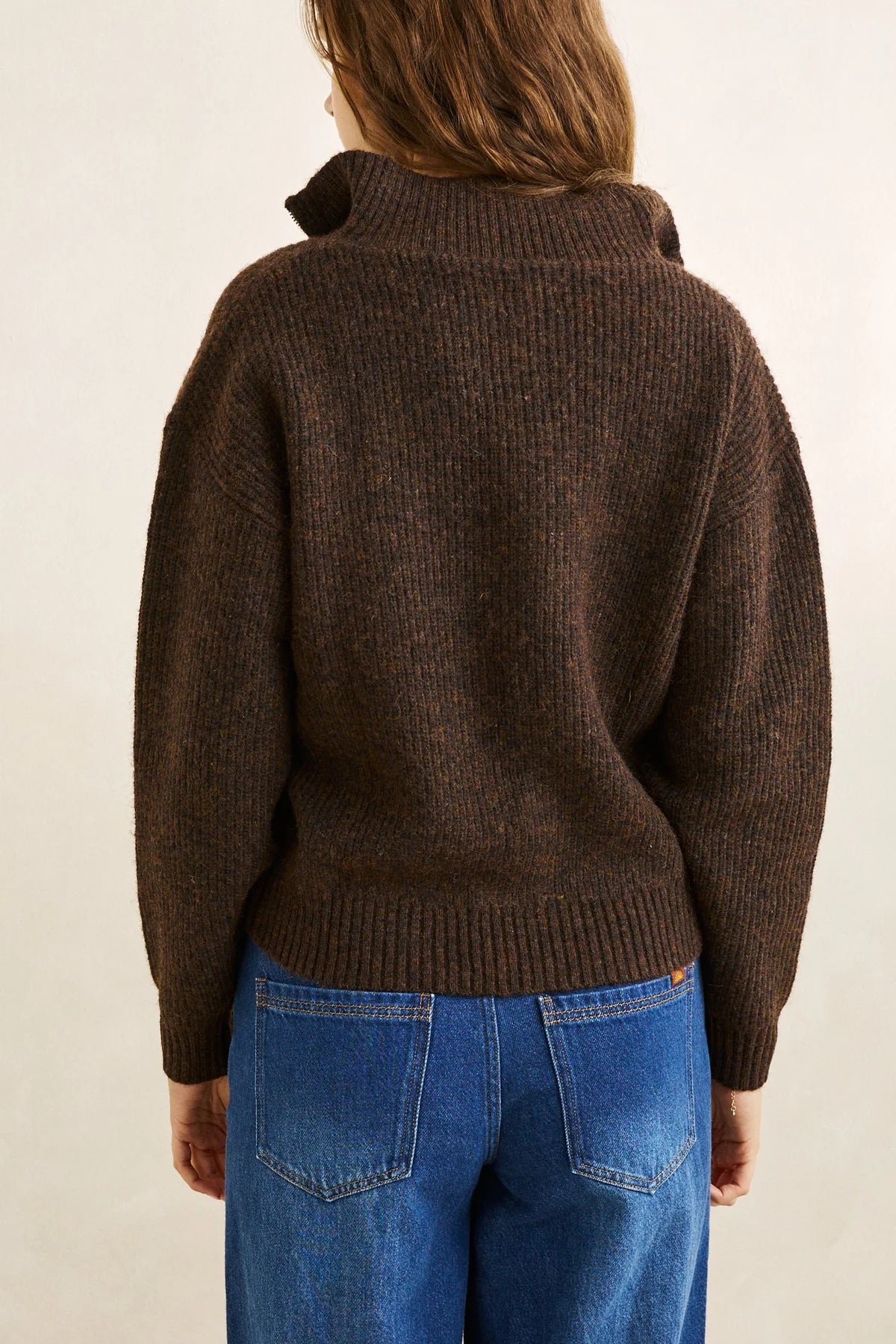 RHYTHM QUINCY ZIP KNIT – CHOCOLATE