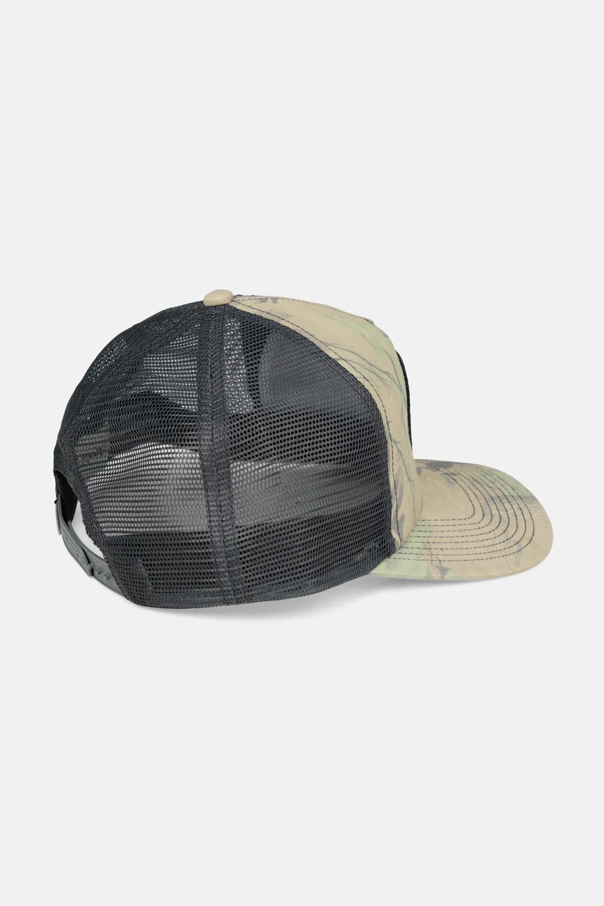 RHYTHM REAL TREE TRUCKER CAP – PRINTED COTTON TRUCKER HAT WITH MESH BACK – TOBACCO