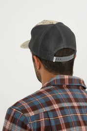 RHYTHM REAL TREE TRUCKER CAP – PRINTED COTTON TRUCKER HAT WITH MESH BACK – TOBACCO
