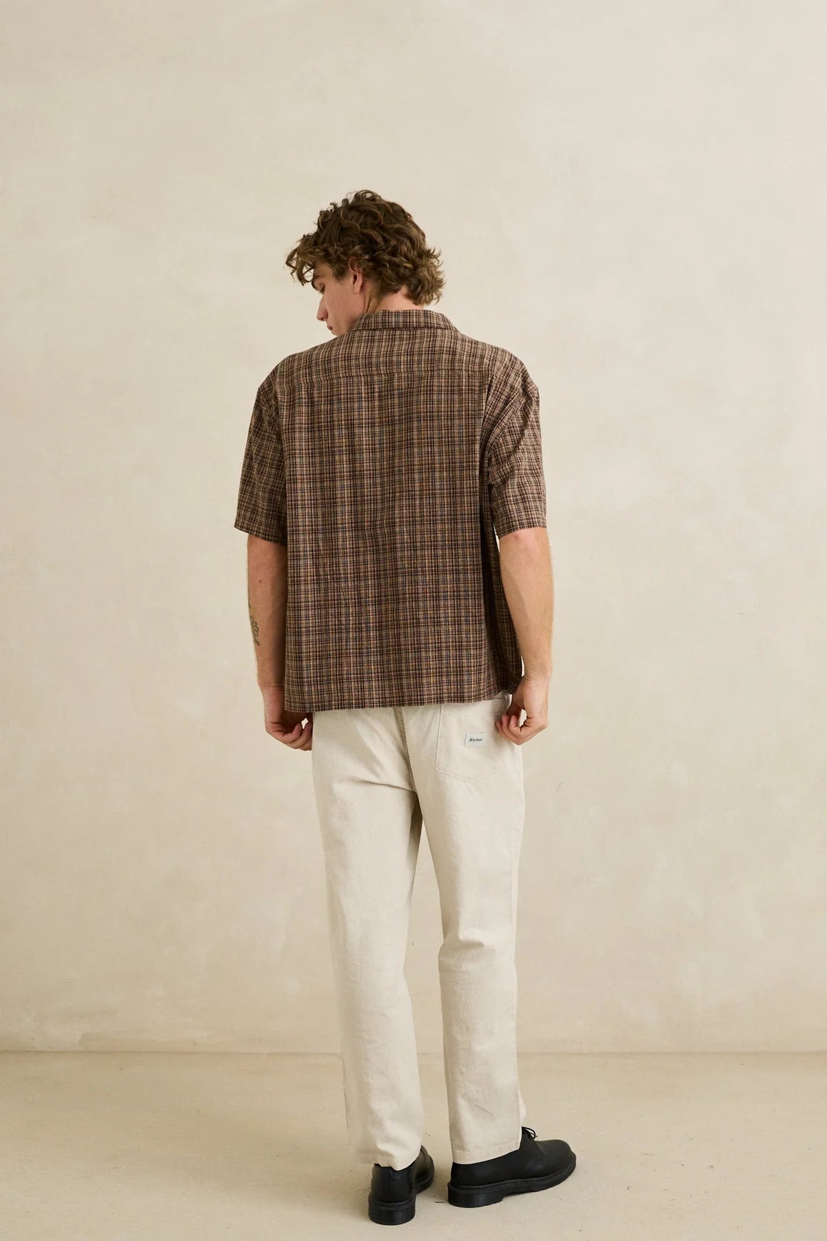 RHYTHM RELAXED BRADY CHECK SS SHIRT – CHESTNUT