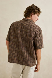 RHYTHM RELAXED BRADY CHECK SS SHIRT – CHESTNUT