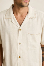 RHYTHM RELAXED WHIP STITCH SHORT SLEEVE SHIRT NATURAL