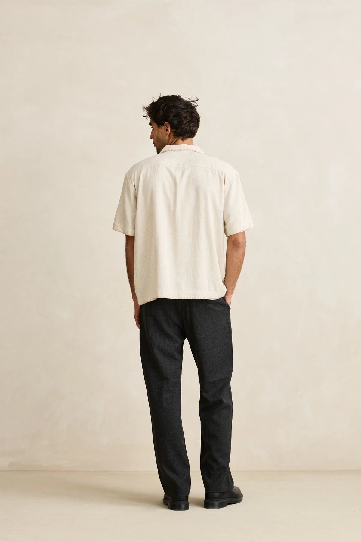 RHYTHM RELAXED WHIP STITCH SHORT SLEEVE SHIRT NATURAL