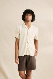 RHYTHM ROLLIE SHORT SLEEVE SHIRT - NATURAL