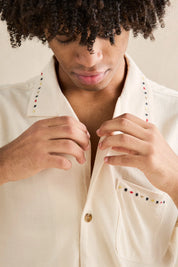 RHYTHM ROLLIE SHORT SLEEVE SHIRT - NATURAL