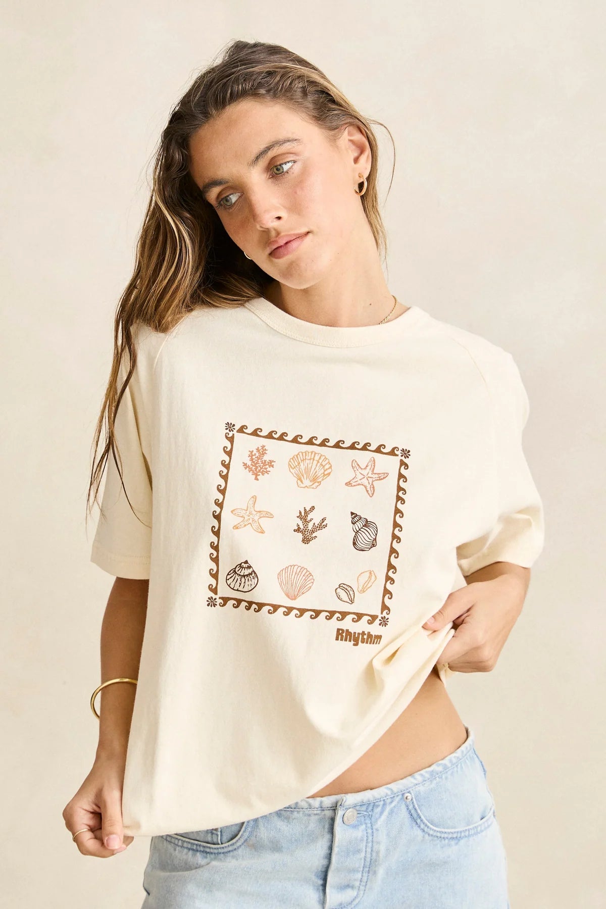 RHYTHM SEA RANCH SHELL TEE - VINTAGE WHITE