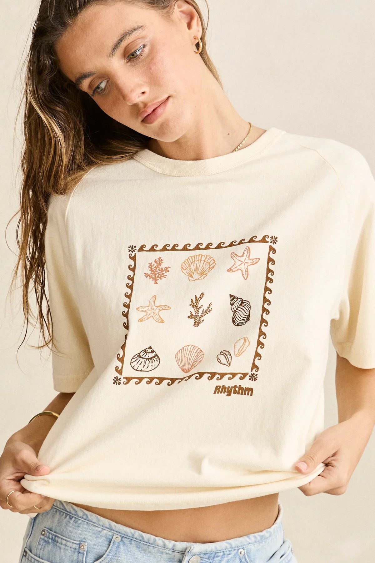 RHYTHM SEA RANCH SHELL TEE - VINTAGE WHITE