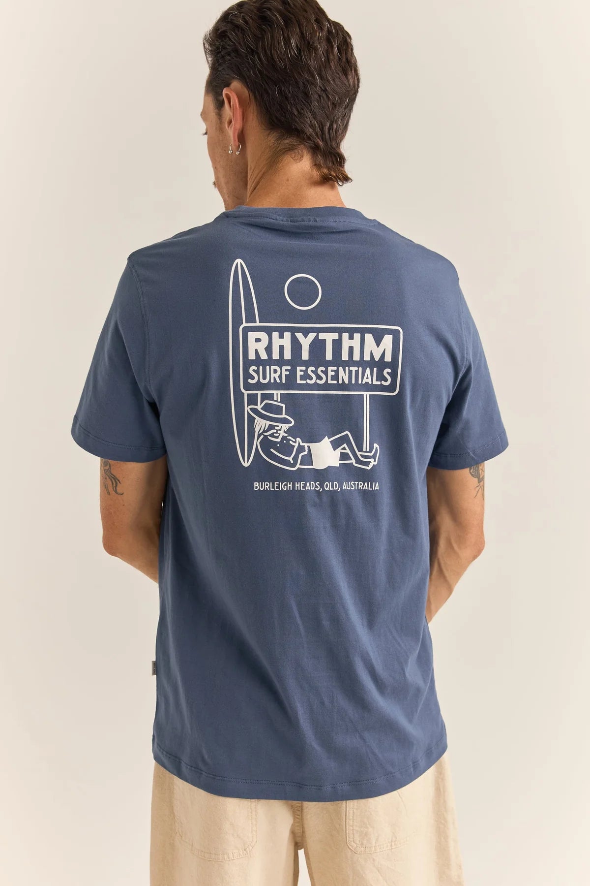 RHYTHM SIESTA T SHIRT GRAPHIC TEE COTTON NAVY