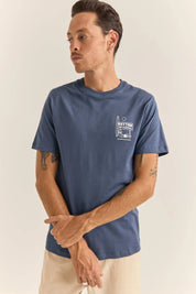 RHYTHM SIESTA T SHIRT GRAPHIC TEE COTTON NAVY