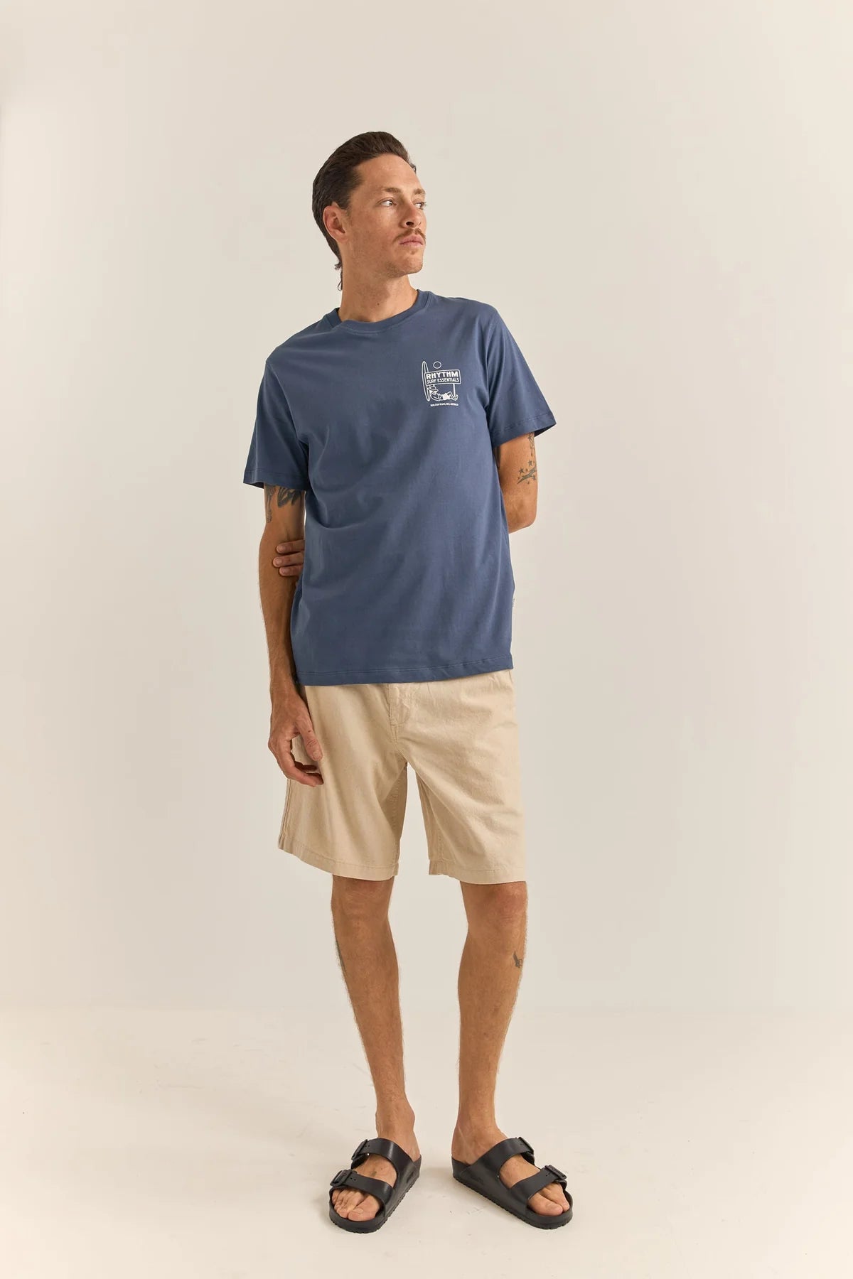 RHYTHM SIESTA T SHIRT GRAPHIC TEE COTTON NAVY
