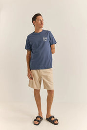 RHYTHM SIESTA T SHIRT GRAPHIC TEE COTTON NAVY