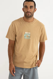 RHYTHM SLIDE T-SHIRT – RELAXED SUN-FADED VINTAGE WASH GRAPHIC TEE – CLAY