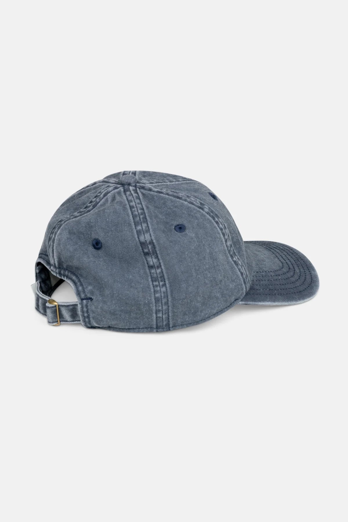 RHYTHM SPORTS CAP – PIGMENT-WASHED CURVED PEAK STRAP-BACK CAP WITH LOGO PATCH