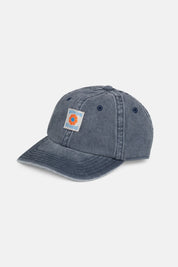 RHYTHM SPORTS CAP – PIGMENT-WASHED CURVED PEAK STRAP-BACK CAP WITH LOGO PATCH