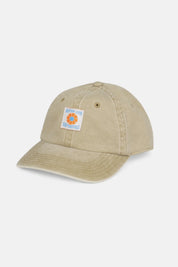 RHYTHM SPORTS CAP – PIGMENT-WASHED CURVED PEAK STRAP-BACK CAP WITH LOGO PATCH