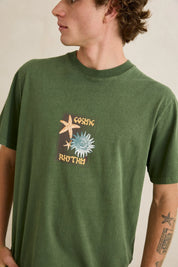 RHYTHM STARFISH VINTAGE SS T-SHIRT – DILL GREEN