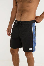 RHYTHM SUBTERRANEAN PANEL TRUNK – CONTRAST STITCH VINTAGE PANEL BOARDSHORT – BLACK
