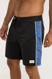 RHYTHM SUBTERRANEAN PANEL TRUNK – CONTRAST STITCH VINTAGE PANEL BOARDSHORT – BLACK
